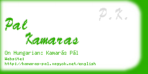 pal kamaras business card